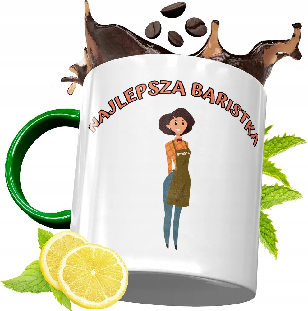 Zöld Bögre Baristáknak Születésnapi Ajándék fényképes nyomtatással