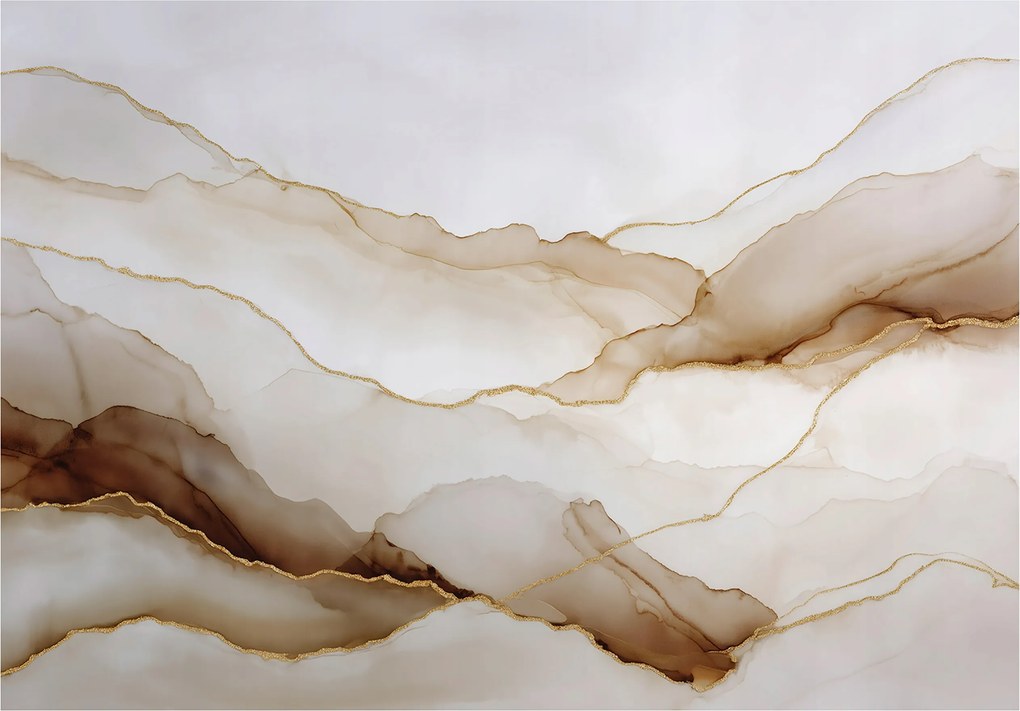 Fotótapéta Márvány Absztrakció Barna Hálószoba Nappali Tapéta Gyapjúszálas 300x210