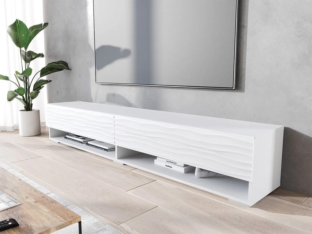 Függesztett TV szekrény Adenuk 140 MDF (fehér + fehér gyapjú) . 1106324