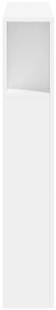 fehér szerelt fa LED-es fejtámla 100x18,5x103,5 cm