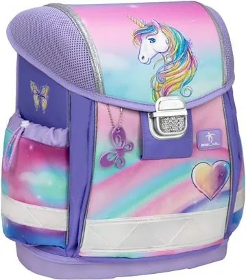 Iskolatáska, fémcsat, BELMIL Classy Heart of the Rainbow, unikornis (BL40313AG72L)