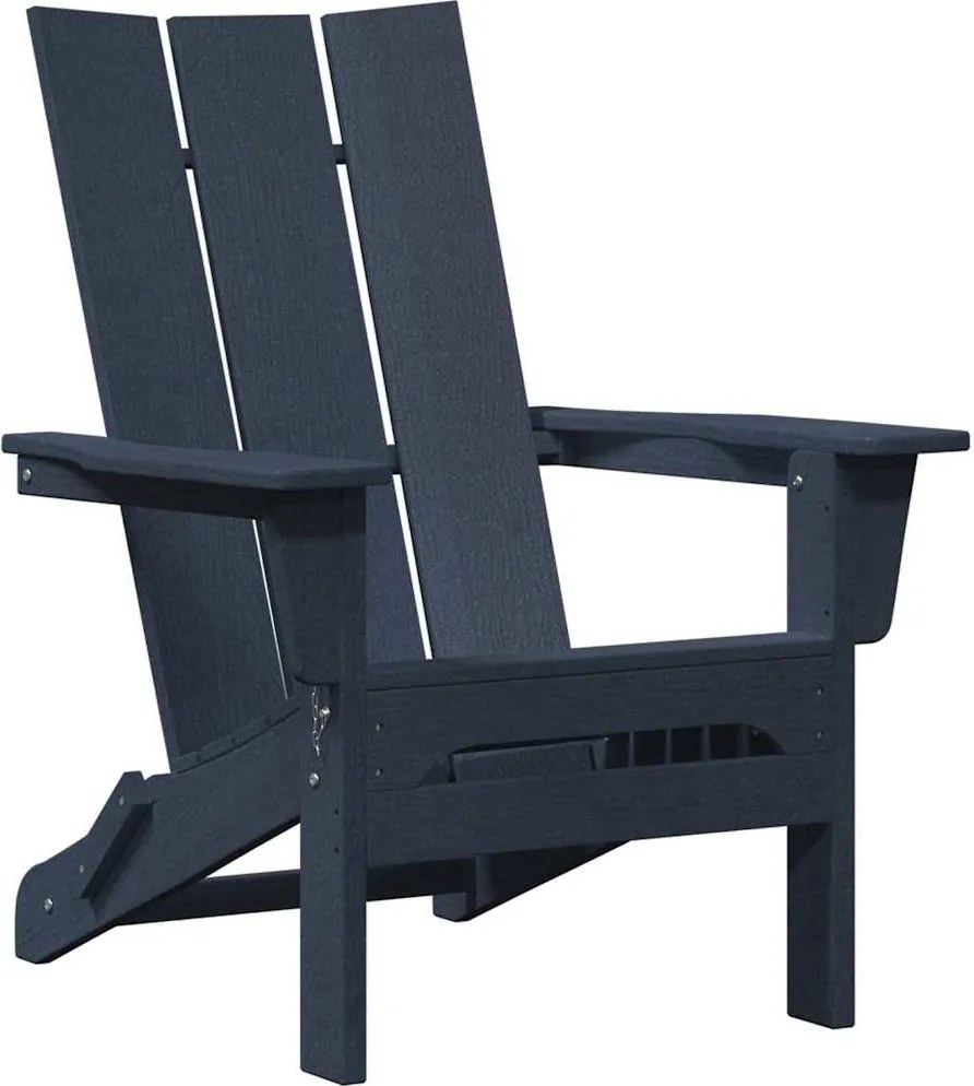 vidaXL Összecsukható Adirondack szék Sötétkék 80,5 x 74,5 x 92 cm HDPE