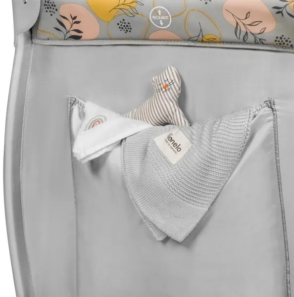 Lionelo - STEFI PLUS utazóágy, rózsaszín-sárga