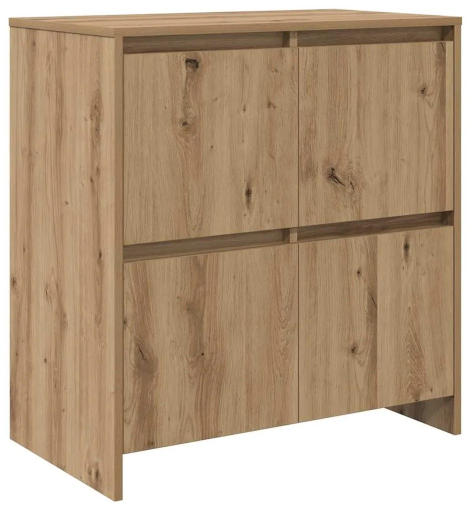 Oldalszekrények 3 pcs kézműves tölgy 70 x 41 x 75 cm Faanyag