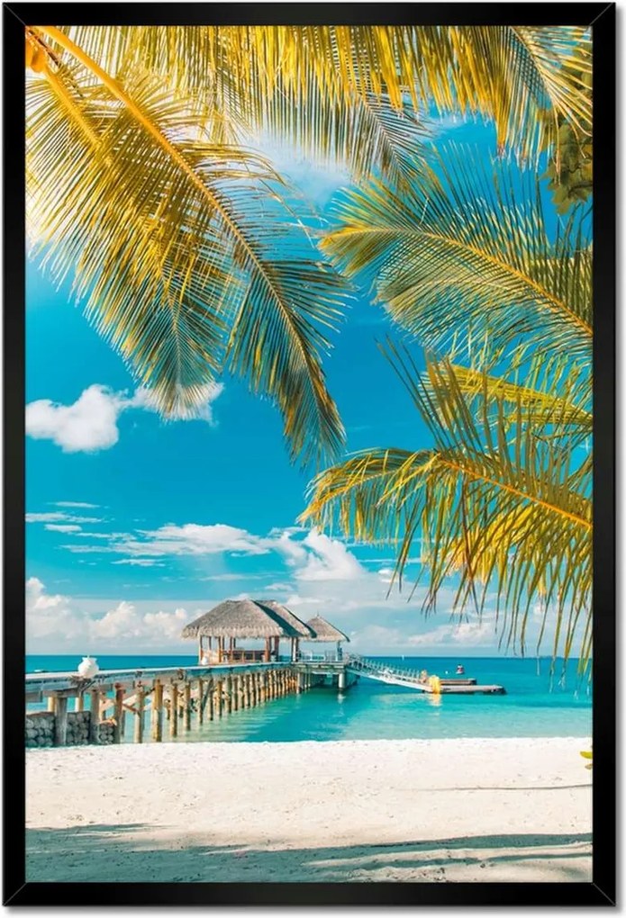 Poszterek keretben 40x60 Trópusok Tájkép Pálma