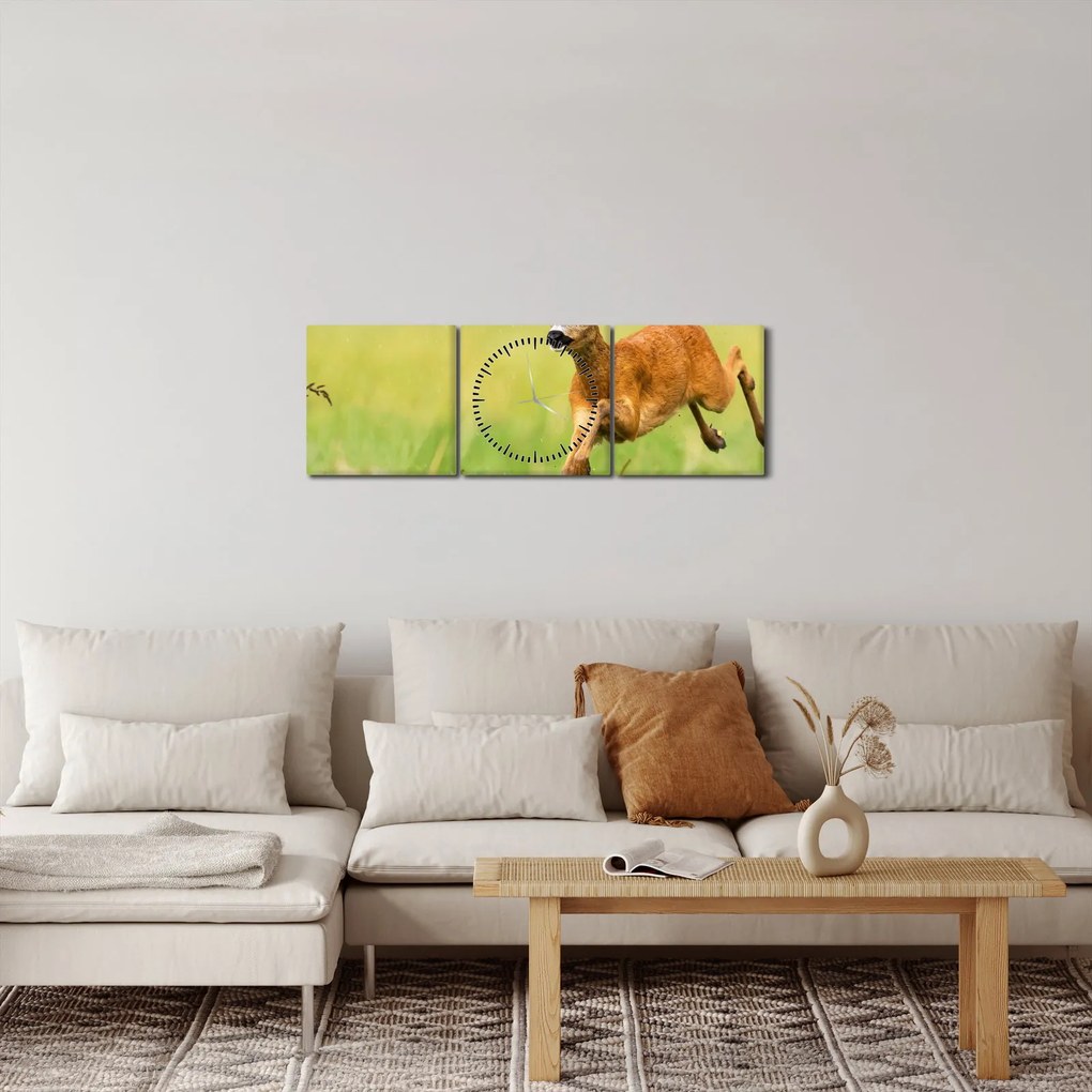 Kép - Őz (órával) (90x30 cm)