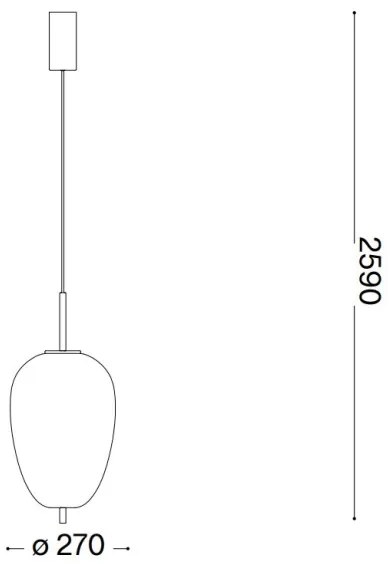 Ideal Lux - LED Csillár zsinóron UMILE LED/20W/230V átm. 27 cm CRI 90 réz/fehér