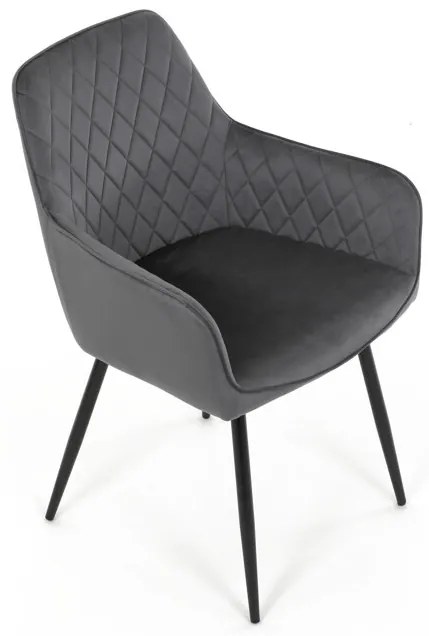 Szürke Bársony Étkezőszék. DCH-215 GREY4