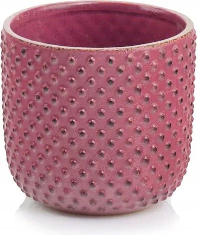 Fedő kerámia sötét rózsaszín 14x13cm kerek modern