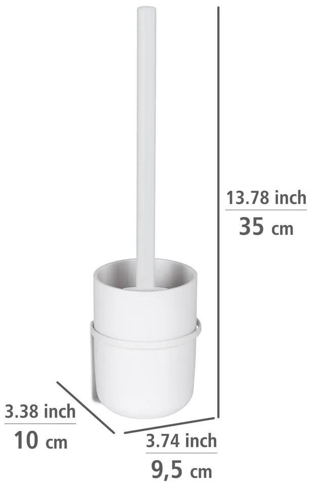 Fehér öntapadós műanyag wc-kefe Carpino - Wenko