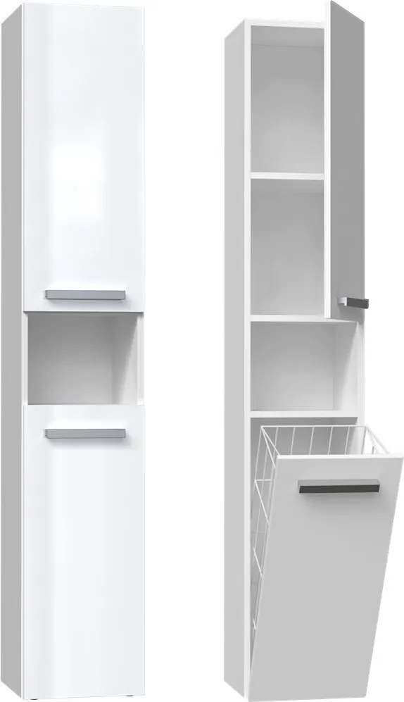 Nel III fürdőszoba szekrény, fényes fehér