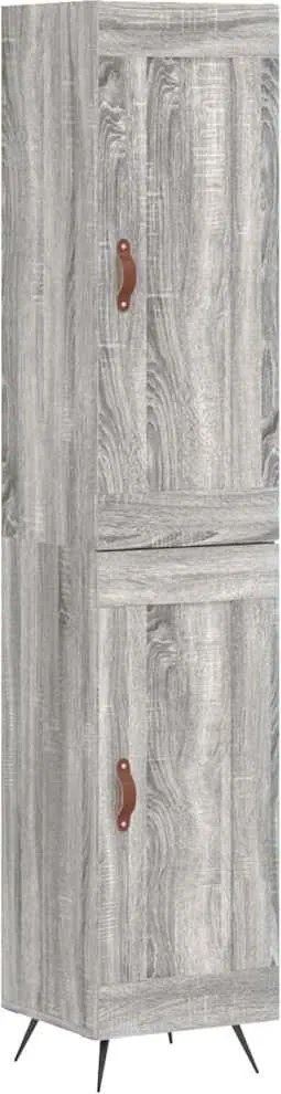 vidaXL szürke sonoma szerelt fa magasszekrény 34,5 x 34 x 180 cm