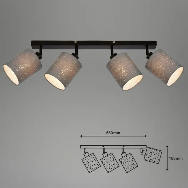 Briloner 2078-044 - spotlámpa SPOTLIGHT 4xE27/25W/230V szürke/fekete