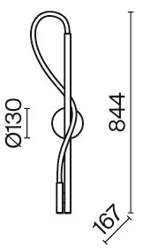 Maytoni MOD166WL-L12G3K - LED fali lámpa TAU LED/13W/230V