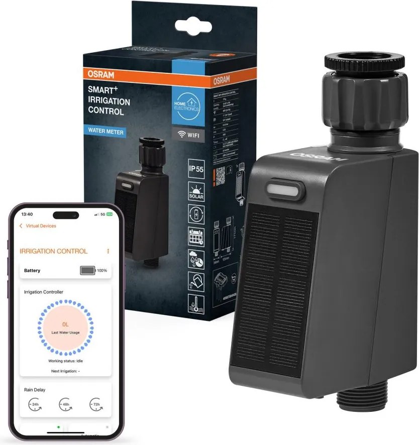 Osram - Napelemes öntözőszelep SMART+ IP55 Wi-Fi