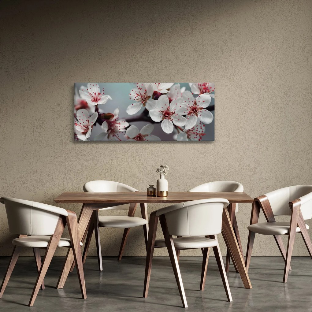 Virágos kép - piros (120x50 cm)