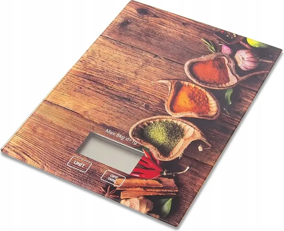 Konyhai Mérleg üveg elektronikus lapos 5 kg precíziós LCD élelmiszer