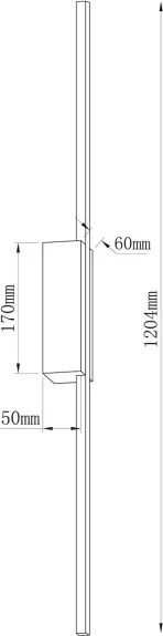 LED fali lámpa AISHA LED/20W/230V 4000K 120 cm arany