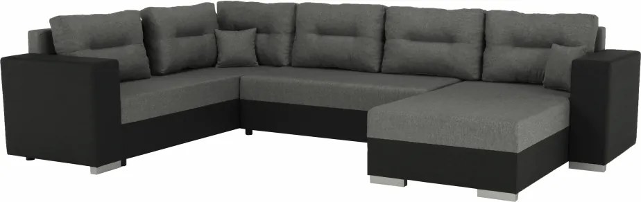 Univerzális ülőgarnitúra, sötétszürke/szürke, MERSI