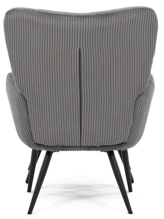 Pihenőfotel lábtartóval L7285 GREY6, szürke