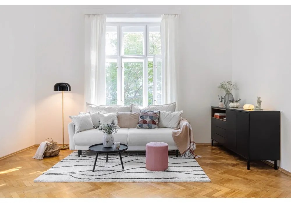 Fehér-fekete szőnyeg 160x230 cm Routa – Universal