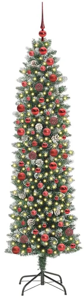 Mű Karcsú Karácsonyi Fa 300 LED-del Zöld és fehér 180 cm