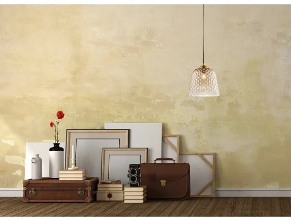 Klausen 111032 - Csillár zsinóron FLUID 1xE27/11W/230V bézs/arany