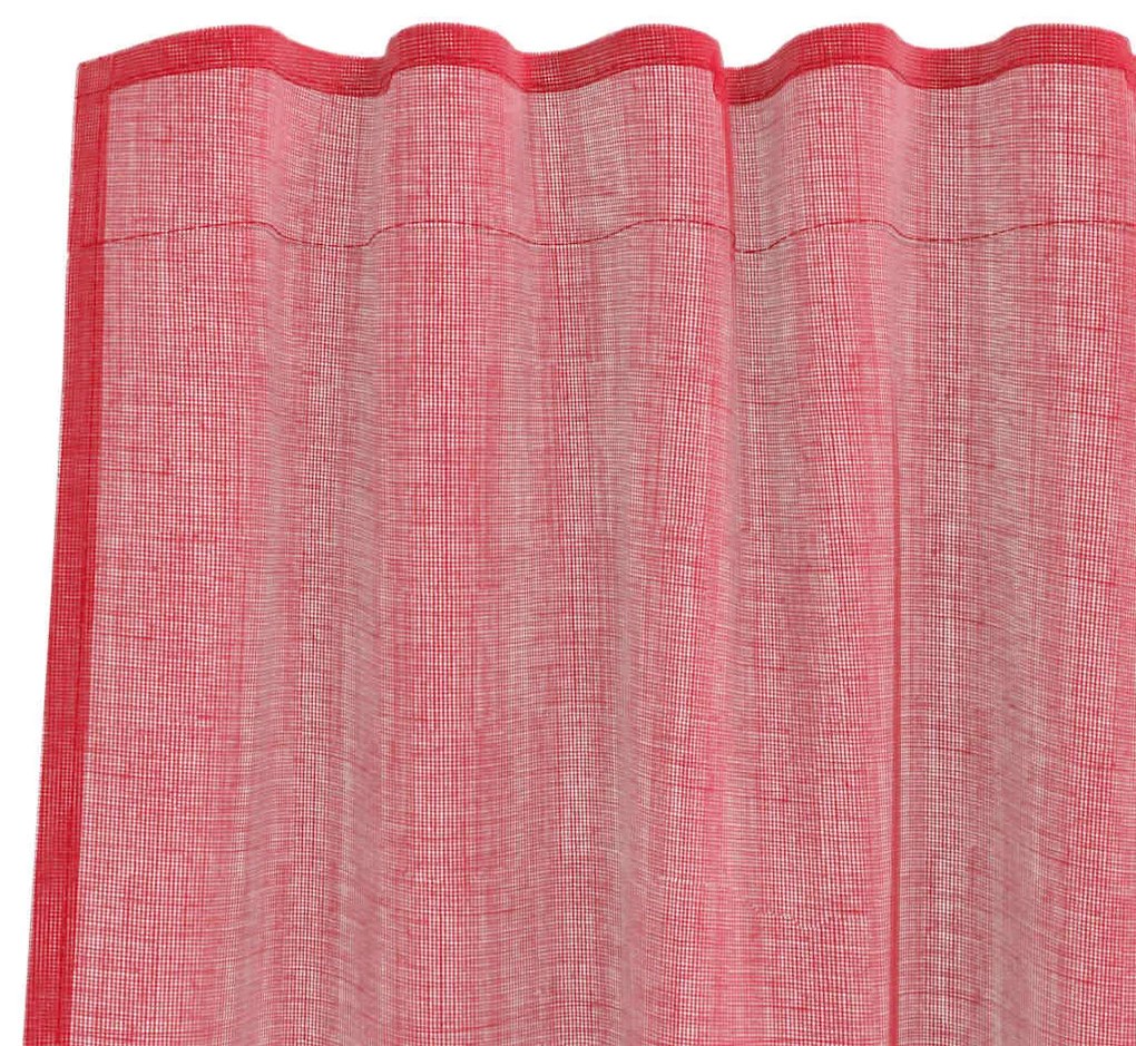 2 db borvörös fátyolfüggönyök hurokkal 140x245 cm