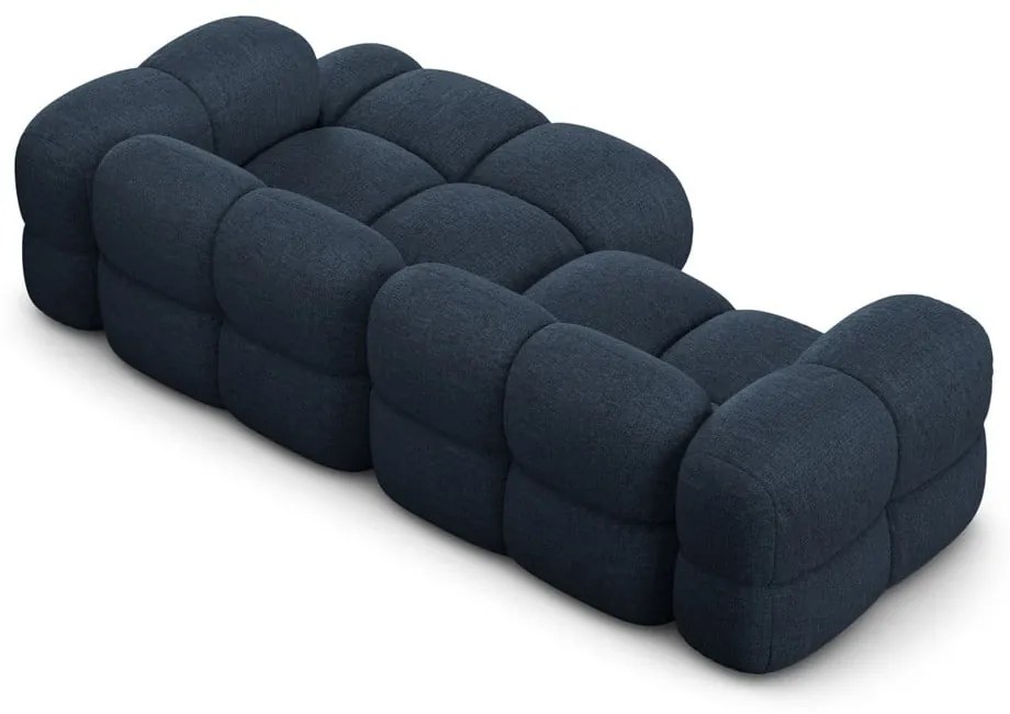 Sötétkék sarokkanapé (jobb oldali-heverő résszel) Loretto – Cosmopolitan Design
