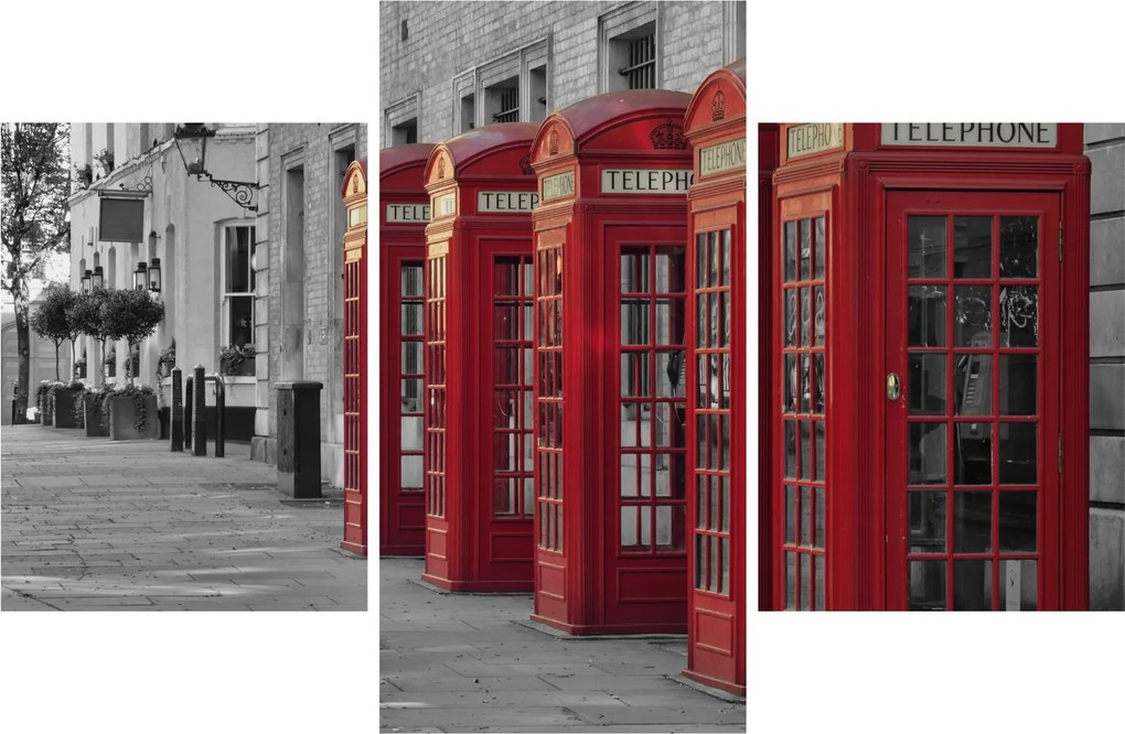 Kép - Londoni telefonfülkék (90x60 cm)