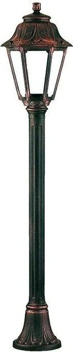 NOVOLUX 150I-G05X1A-02 Klasszikus Kültéri Állólámpa Antik Réz, Fekete, Átlátszó E27 IP55