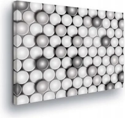 Vászonkép 80x60 Absztrakt geometrikus minta gömbök monokróm szürke minimalizmus