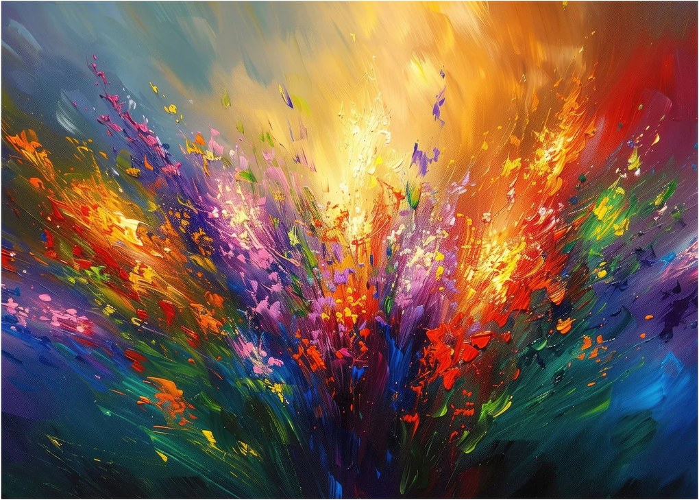Kép - A virágok absztrakciója (70x50 cm)