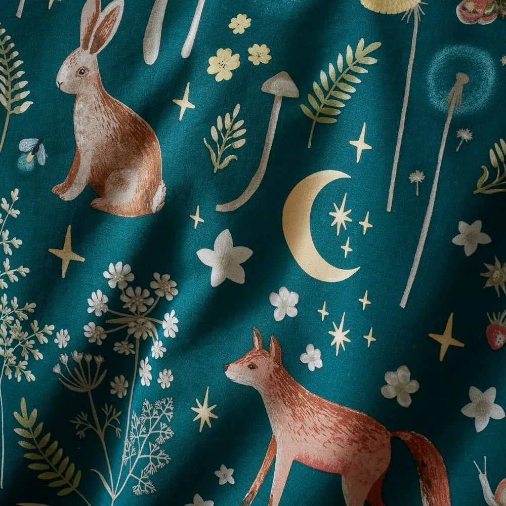 Sötétzöld kétszemélyes ágyneműhuzat 200x200 cm Enchanted Twilight – Catherine Lansfield
