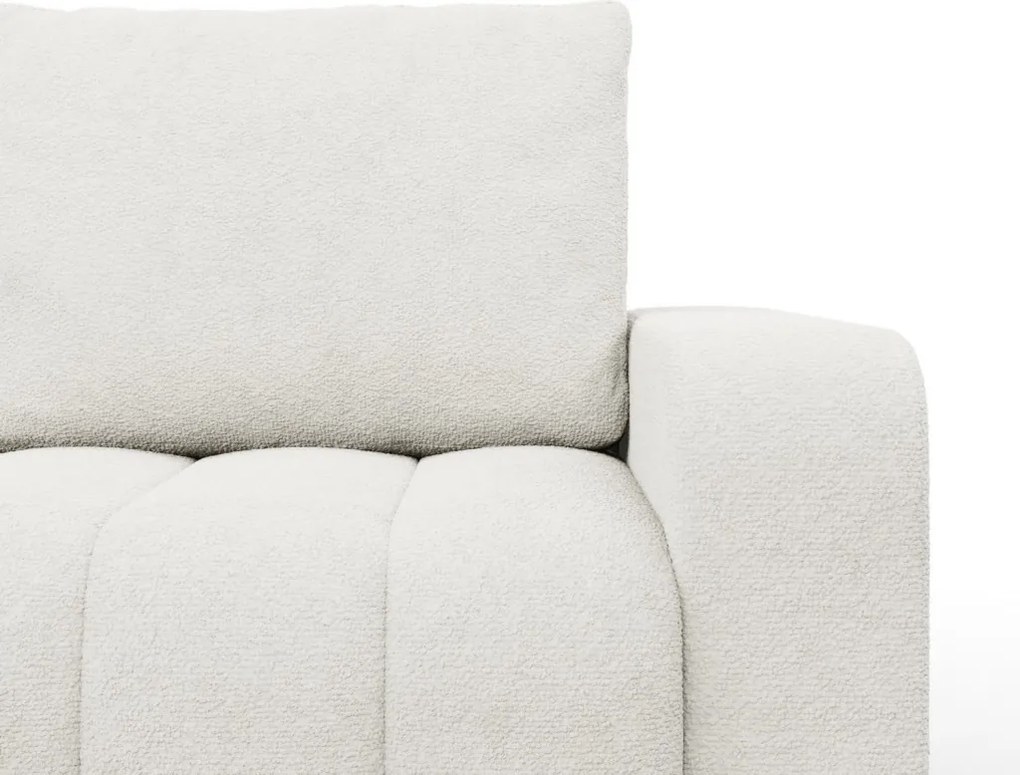 Modena sarokkanapé, bouclé, univerzális oldal, krém