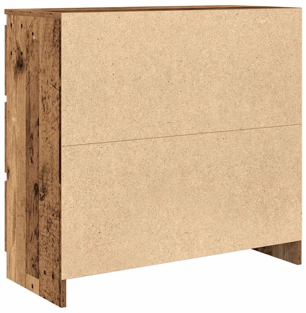 antik fa szerelt fa tálalószekrény 80x35x76 cm