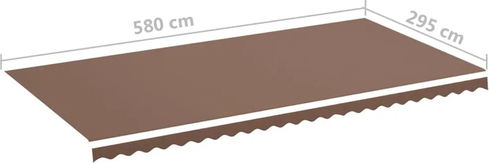 Barna csere napellenző ponyva 6 x 3 m