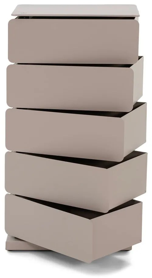 Szürkésbarna fém komód 37x72x26 cm Joey – Spinder Design