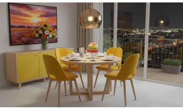 THEO étkezőszék sárga színben