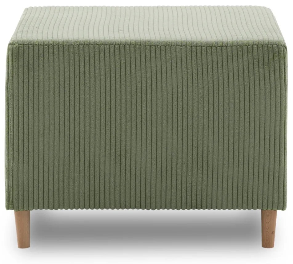 Fireze puff, kordbársony, zöld