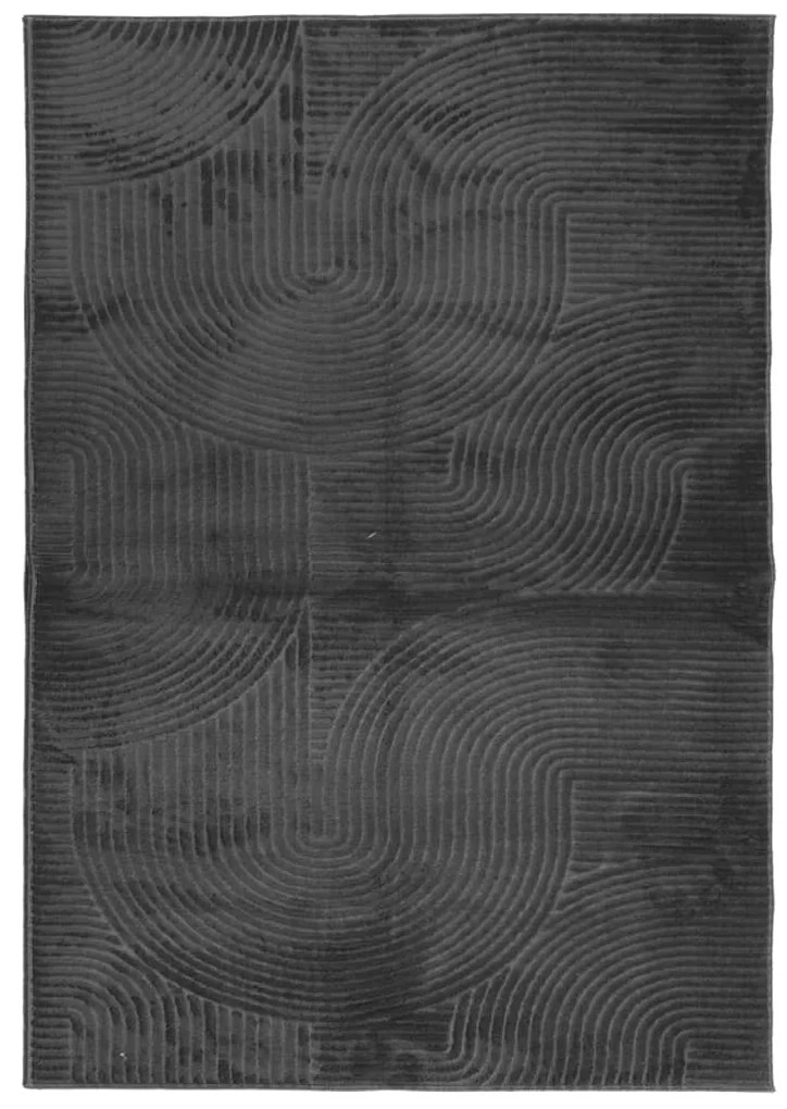 IZA antracit rövid szálú skandináv stílusú szőnyeg 120 x 170 cm
