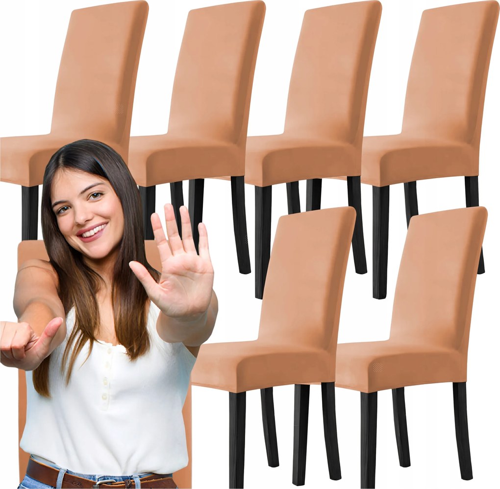 Szett: 6 db székhuzat rugalmas elegáns székhuzat