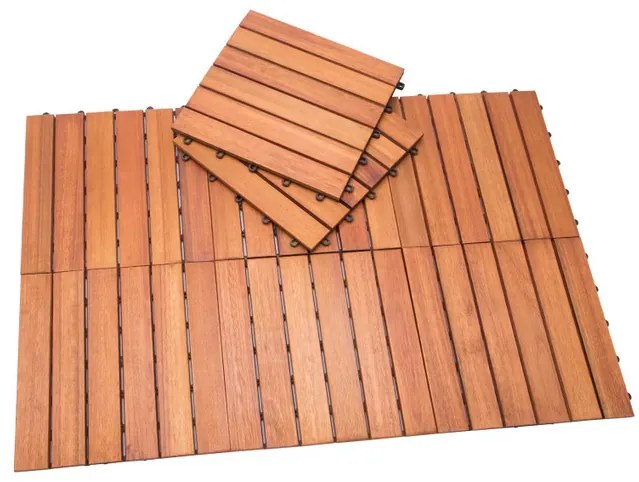 Deuba Eukaliptusz fa járólapok – 11 darabos készlet, 30x30 cm