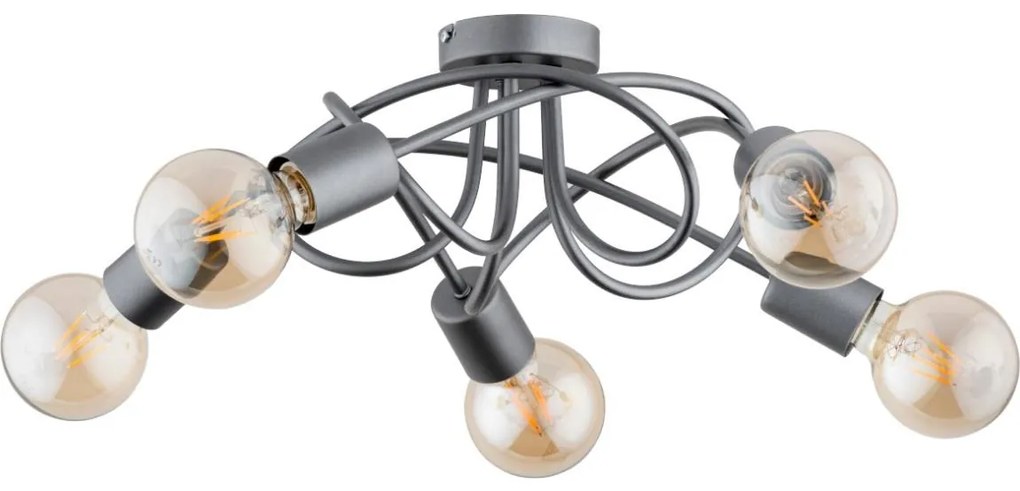 Felületre szerelhető csillár BOSTON 5xE27/15W/230V szürke