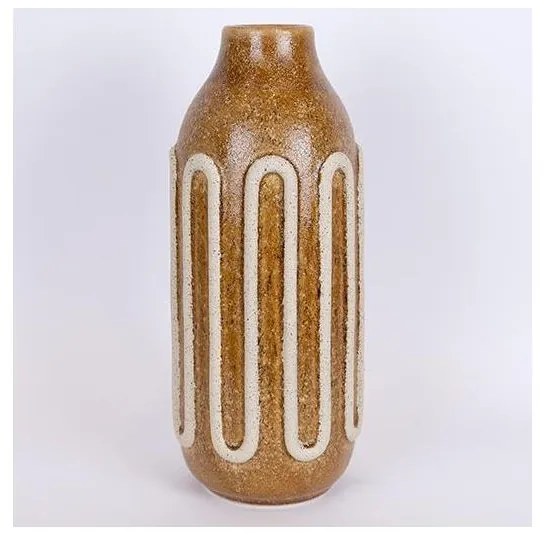 Kerámia váza 39x16,3 cm barna