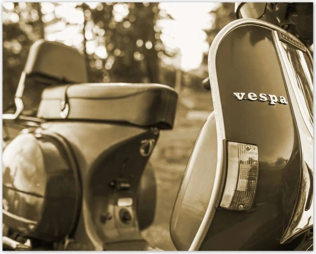 Poszterek 50x40 Vespa robogó szépia