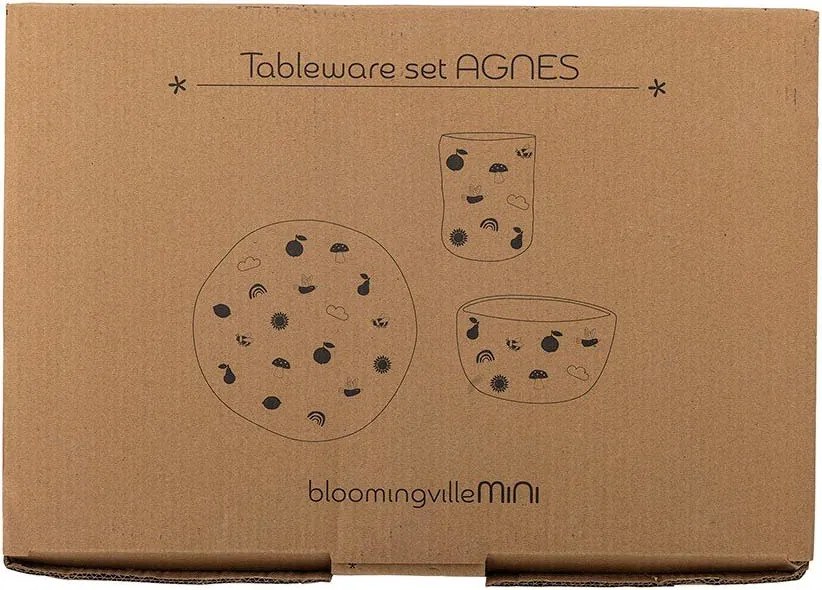 Kőedény gyerek étkészlet 3 db-os Agnes – Bloomingville Mini