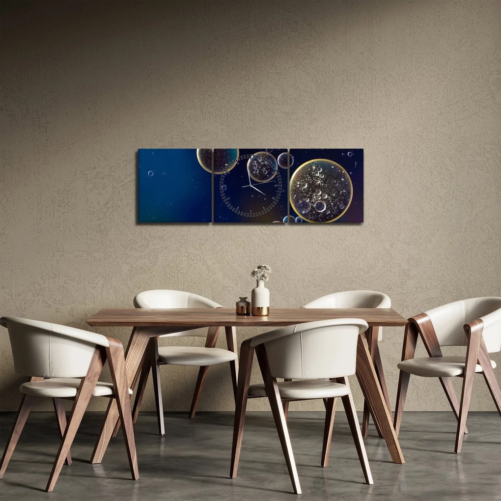 Buborékok képe (órával) (90x30 cm)