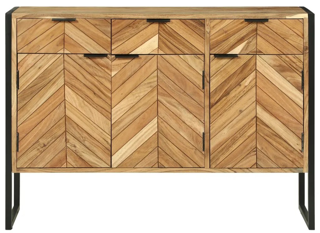 Oldalszekrény 100x30x75 cm Tömör Fa Akác