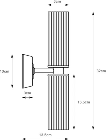 Markslöjd 109236 - Fürdőszobai fali lámpa RIMINI 2xG9/20W/230V IP44 sárgaréz